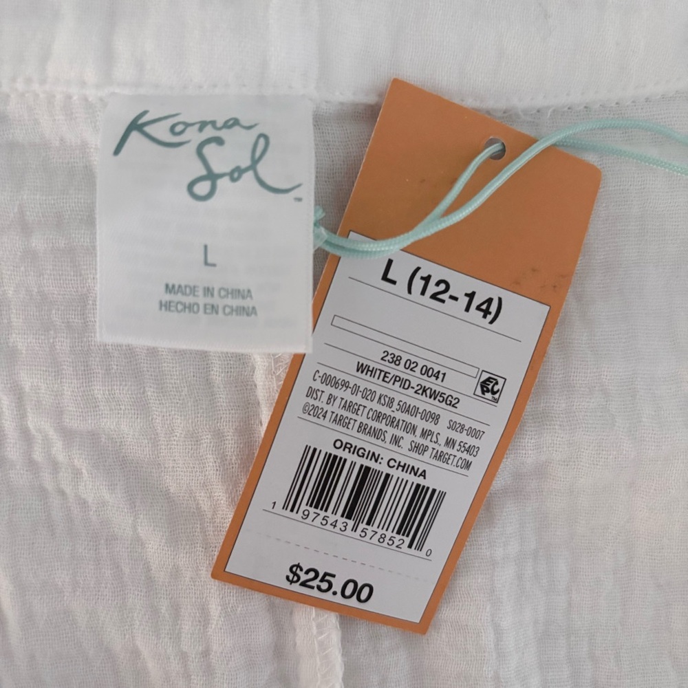 KONA SOL Gauze Pullover Cover-Up Sz L NWT - Picture 10 of 12